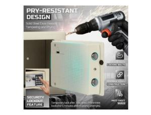 17E Groove Top Cut Money Safe Locker Box - 3 Kg - 4